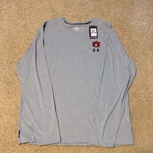 Men’s Auburn Tigers Under Armour Light Gray Long Sleeve Tee NWT 2XL